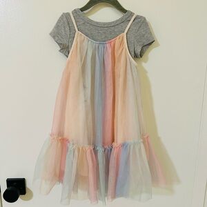 Zunie Pastel Layered Kids Dress